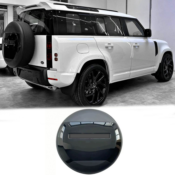 BUFEETERS Rear Spare Tire Cover Fit For 2020 2021 2022 2023 2024 2025 Land Rover Defender 90/110/130 L663 L851 Wheel Cover,Santorini Black&Matt Black