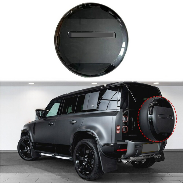BUFEETERS Rear Spare Tire Cover Fit For 2020-2025 Land Rover Defender 90/110/130 L663 L851 Wheel Cover,Carpathian Grey&Gloss Black&Black Letters