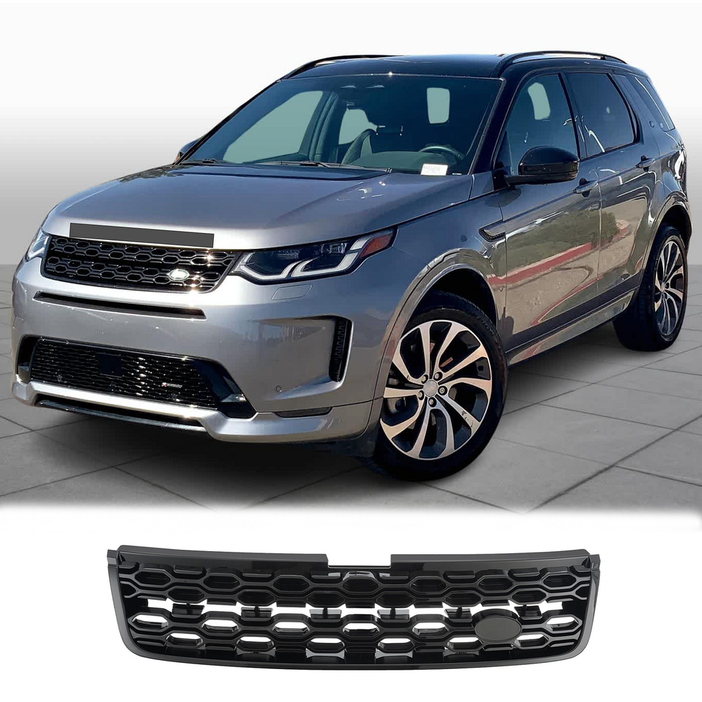 BUFEETERS Front Bumper Upper Grille Fit For 2020 2021 2022 2023 Land Rover Discovery Sport,Mesh Style,Gloss Black