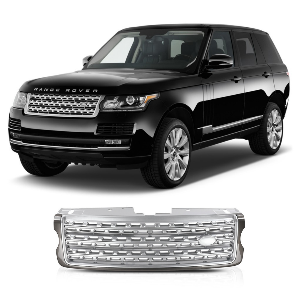 BUFEETERS Front Bumper Upper Chrome Grille Fit For 2013 2014 2015 2016 2017 Land Rover Range Rover,Mesh Style