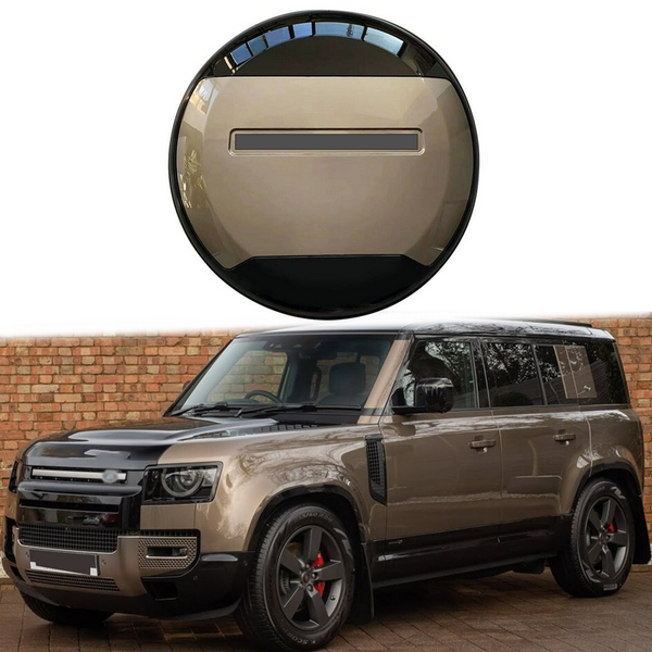 BUFEETERS Rear Spare Tire Cover Fit For 2020-2025 Land Rover Defender 90/110/130 L663 L851 Wheel Cover,Gondwana Stone&Gloss Black&Black Letters