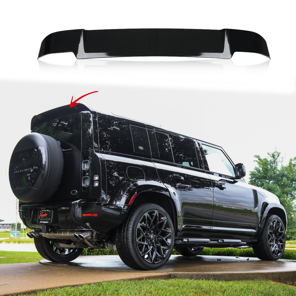 BUFEETERS Rear Tail Spoiler Rear Wing Fit For 2020 2021 2022 2023 2024 Defender 90 110 130,Gloss Black