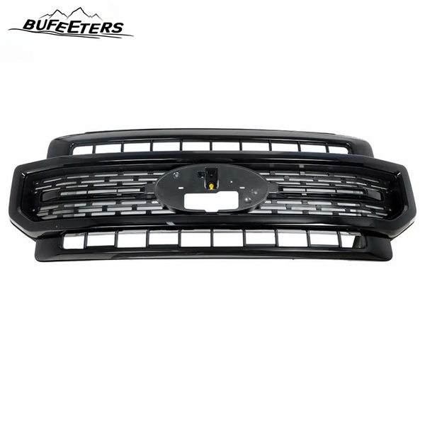 BUFEETERS Front Bumper Upper Grille Fit For 2020 2021 2022 F-250 F-350 Super Duty Sport,Mesh Style,Gloss Black