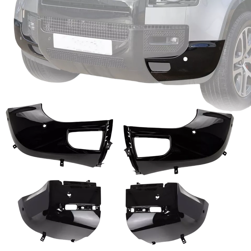 BUFEETERS 4PCS Front Rear Bumper Corner Kit Fit For 2020 2021 2022 2023 2024 2025 Land Rover Defender 90 110 L663,Gloss Black