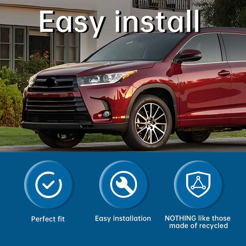 For 2018-2019 Toyota Highlander Front Upper and Lower Grille Gloss Black Grill