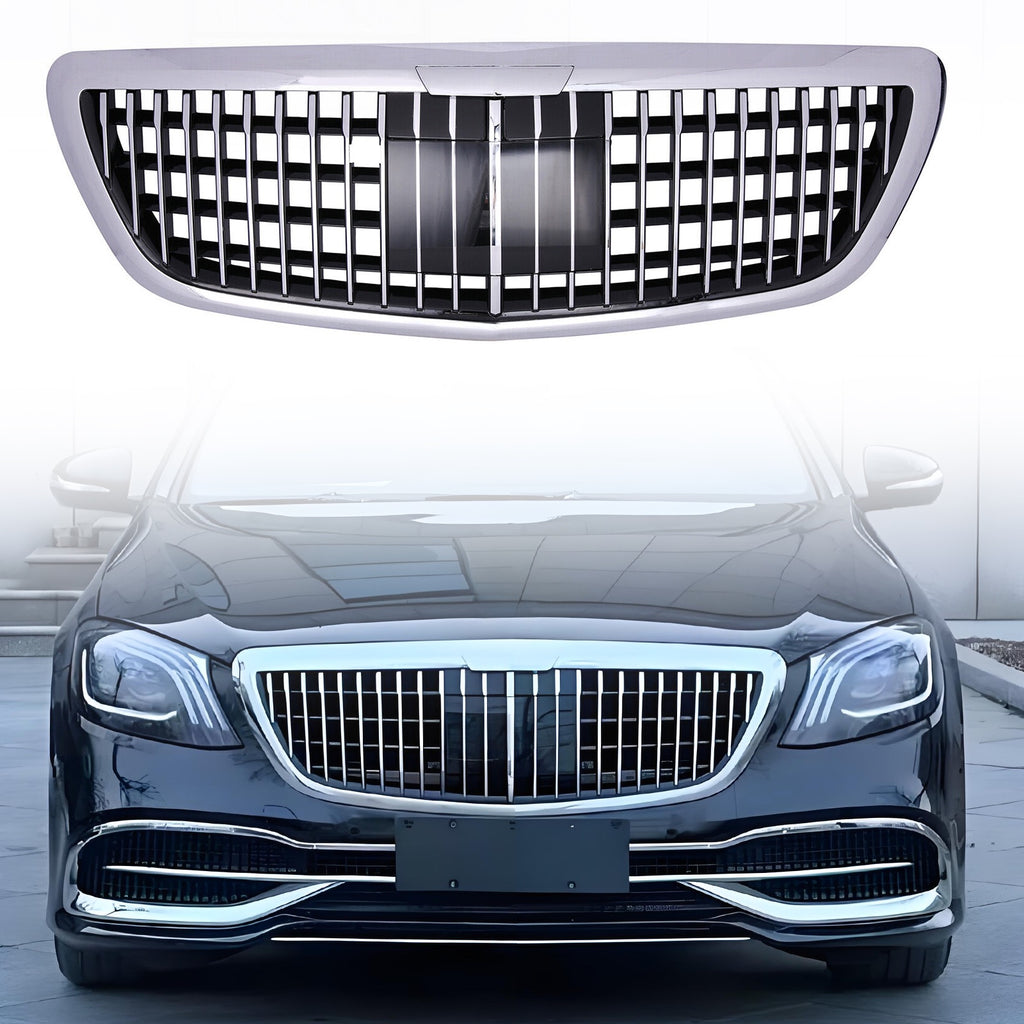 Chrome Front Grille Maybach Style Fit Mercedes S class W222 2013-2020 S400 S550