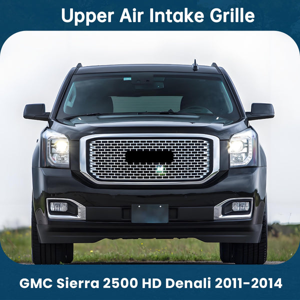 For 2011-2014 GMC Sierra 2500 HD Denali Style Chrome Front Upper Grille Assembly
