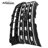 BUFEETERS Front Bumper Upper Grille Fit For 2016 2017 Ford Explorer,Factory Style,Silver Coated Black