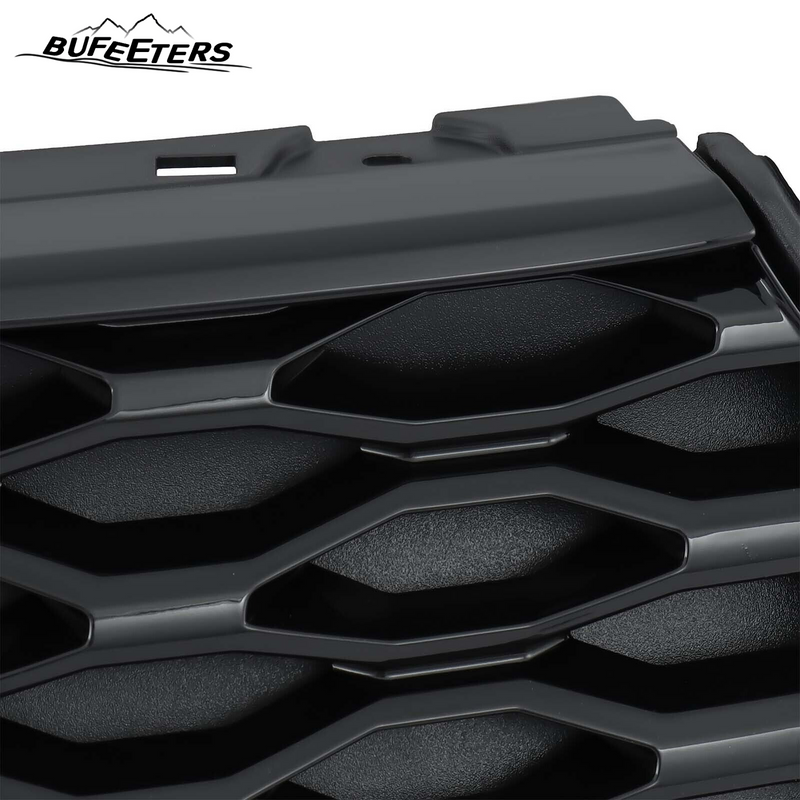 BUFEETERS Front Bumper Upper Grille Grill Fit For Ford Explorer ST 2020 2021 2022,Honeycomb/ST Style,Gloss Black