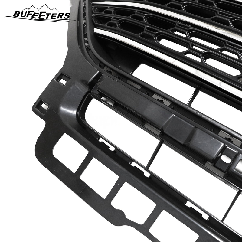 BUFEETERS  Front Bumper Upper Grille Assembly Fit For 2020 2021 2022 2023 Ford Explorer XLT,Honeycomb Style,Chrome&Gloss Black
