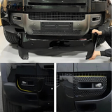 BUFEETERS Front Rear Lip Bumper Guard Skid Kit Fit For 2020 2021 2022 2023 2024 Land Rover Defender 90 110 130,Gloss Black