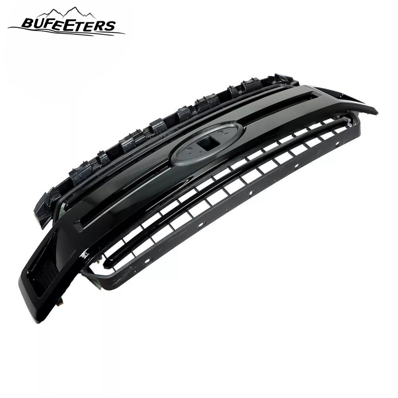 BUFEETERS  Front Bumper Upper Grille Fit For 2018 2019 2020 Ford F-150 XLT XL,Honeycomb Style,Gloss Black