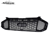 BUFEETERS   Front Upper Grille Fit For 2019 2020 2021 2022 2023 Ford Ranger,Honeycomb Style,Gray