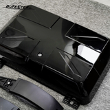BUFEETERS Exterior Side Mounted Gear Box Carrier Luggage Fit For 2020 2021 2022 2023 2024 Land Rover Defender 90 110 130,Black with UK Flag Logo