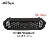 BUFEETERS Front Bumper Upper Grille Fit For 2019 2020 2021 2022 2023 Ford Ranger,Honeycomb Style,Matte Black