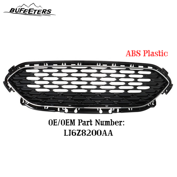 BUFEETERS  Front Bumper Upper Grille W/Chrome Trim Fit For 2020 2021 2022 Ford Escape,Honeycomb Style,Chrome&Gloss Black