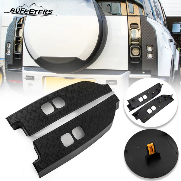 BUFEETERS Rear Tail Light Cover Fit For 2020 2021 2022 2023 2024 Land Rover Defender 90 110,Matte Black