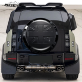 BUFEETERS Rear Spare Tire Cover Fit For 2020 2021 2022 2023 2024 2025 Land Rover Defender 90/110/130 Wheel Cover,Santorini Black&Gloss Black