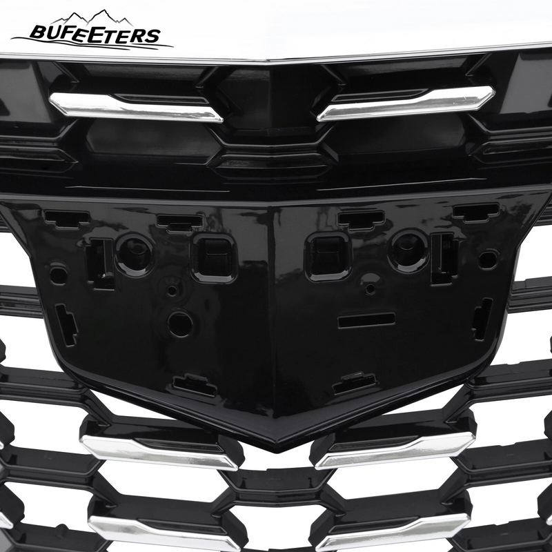 BUFEETERS  2Pcs Front Bumper Upper Lower Grille Fit For 2020 2021 2022 Cadillac XT5,Factory Style,Chrome&Black