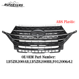 BUFEETERS  Front Bumper Upper Grille Assembly Fit For 2020 2021 2022 2023 Ford Explorer XLT,Honeycomb Style,Chrome&Gloss Black