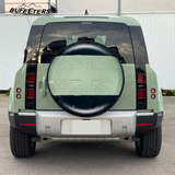 BUFEETERS Rear Spare Tire Cover Fit For 2020 2021 2022 2023 2024 2025 Land Rover Defender 90/110/130 Wheel Cover,Grasmere Green&Gloss Black