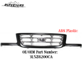 Front Bumper Upper Grille Fit For 2001 2002 2003 Ford Ranger,Mesh Style,Chrome&Black