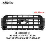 BUFEETERS Front bumper Upper Grille Fit For 2021 2022 2023 Ford F-150 Lariat,Factory Style,Matte Black