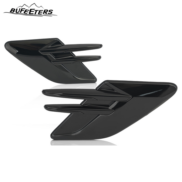 BUFEETERS Pair Fender Air Side Vent Grille Trim Fit For 2018 2019 2020 2021 2022 Land Rover Range Rover Sport,Factory Style,Gloss Black