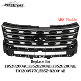 BUFEETERS Front Bumper Upper Grille Fit For 2016 2017 Ford Explorer,Factory Style,Silver Coated Black