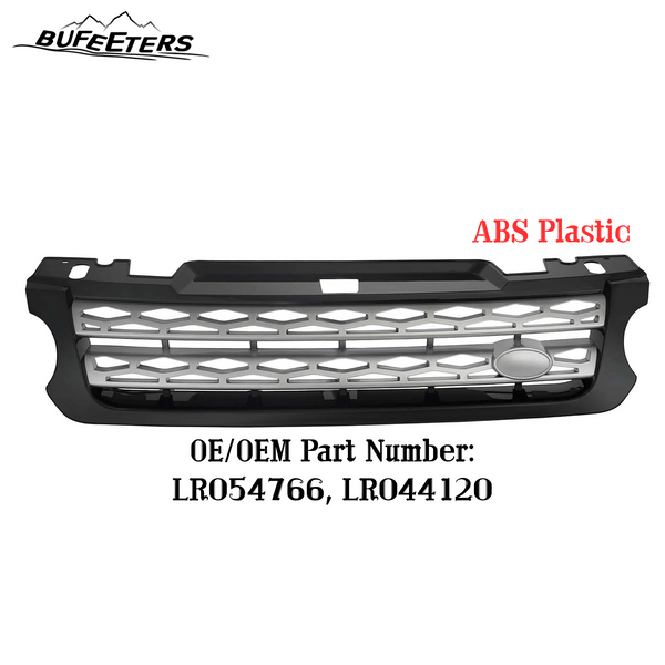 BUFEETERS Front Bumper Upper Grille Fit For 2014 2015 2016 2017 Range Rover Sport,Honeycomb Style,Black&Silver