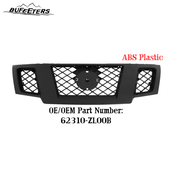 BUFEETERS Front Upper Grille Fit For 2009-2021 Nissan Frontier,Factory Style ,Matte Black