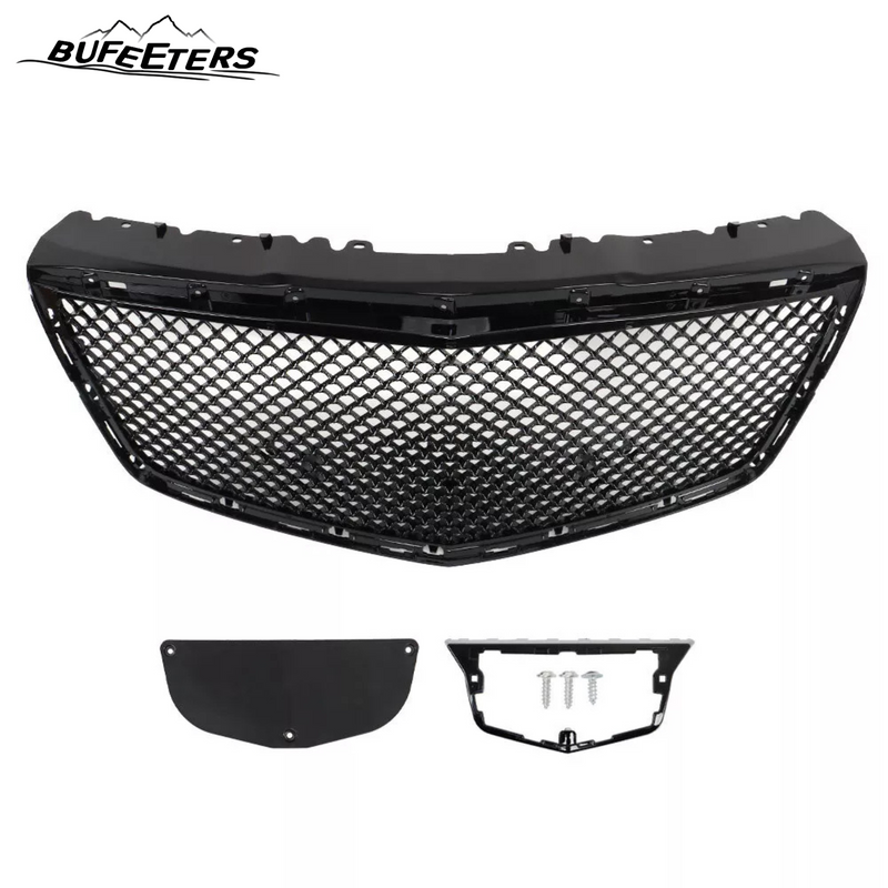 BUFEETERS  Front Bumper Hood Grille Fit For 2014 2015 2016 2017 2018 2019 Cadillac CTS Sedan,Mesh Style,Black