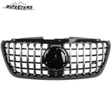 BUFEETERS  Front Bumper Upper Grille Fit For 2018 2019 2020 2021 2022 2023 2024 Mercedes Benz Sprinter 1500 2500 3500 W907 W910,GT Style,Chrome&Black