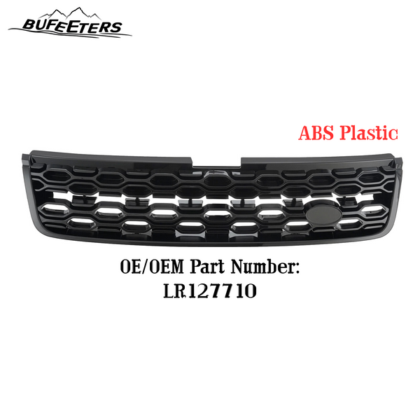 BUFEETERS Front Bumper Upper Grille Fit For 2020 2021 2022 2023 Land Rover Discovery Sport,Mesh Style,Gloss Black