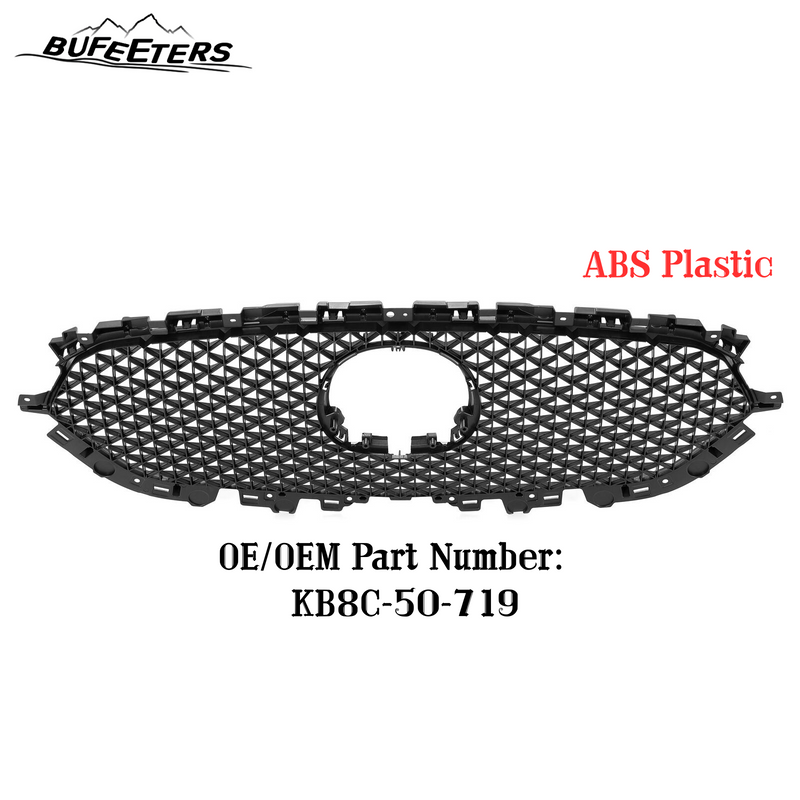 BUFEETERS Front Bumper Mesh Radiator Grille Fit For 2017 2018 2019 2020 2021 Mazda CX-5,Mesh Style,Black
