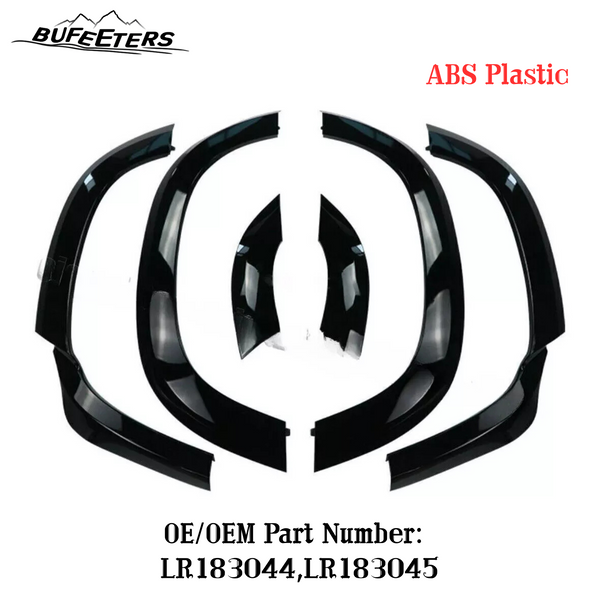 BUFEETERS Set Fender Flare Wheel Eyebrow Arch Trim Fit For 2020 2021 2022 2023 2024 2025 Land Rover Defender 110,Gloss Black