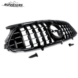 BUFEETERS Front Bumper Upper Grille Fit For 2020 2021 2022 2023 Benz H247 GLA35 GLA45 AMG Deluxe,GTR Style,Gloss Black