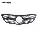 BUFEETERS  Front Bumper Upper Grille Fit For 2014 2015 2016 2017 Mercedes Benz W207 E-CLASS Coupe Facelift,Diamond Style,Black