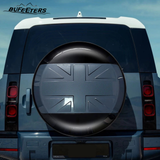 BUFEETERS Rear Spare Tire Cover Fit For 2020 2021 2022 2023 2024 2025 Land Rover Defender 90/110/130 Wheel Cover,Blue&Gloss Black