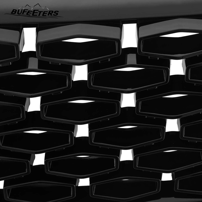 BUFEETERS Front Bumper Upper Grille Fit For 2017 2018 2019 2020 Land Rover Discovery 5,Honeycomb Style,Black