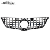 BUFEETERS  Front Bumper Upper Grille W/o Camera Hole Fit For 2012 2013 2014 2015 Benz W166 ML350 400 550 AMG,GT Style,Chrome&Black