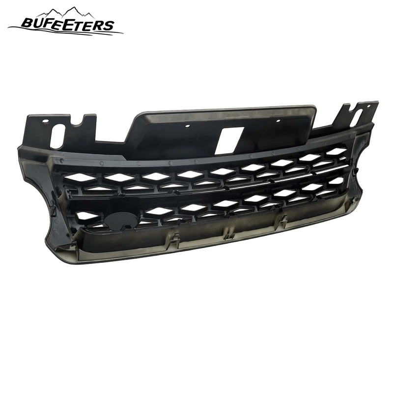 BUFEETERS  Front Grille Air Side Vent Set Fit For 2014 2015 2016 2017 Range Rover Sport,Mesh Style,Gloss Black