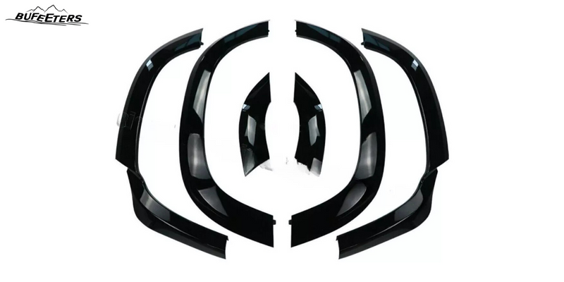 BUFEETERS Set Fender Flare Wheel Eyebrow Arch Trim Fit For 2020 2021 2022 2023 2024 2025 Land Rover Defender 110,Gloss Black