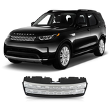 BUFEETERS Front Bumper Upper Grille Fit For 2015 2016 2017 2018 2019 Land Rover Discovery Sport,Mesh Style,Black&Silver