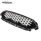 BUFEETERS  Front Bumper Upper Grille W/Chrome Trim Fit For 2020 2021 2022 Ford Escape,Honeycomb Style,Chrome&Gloss Black