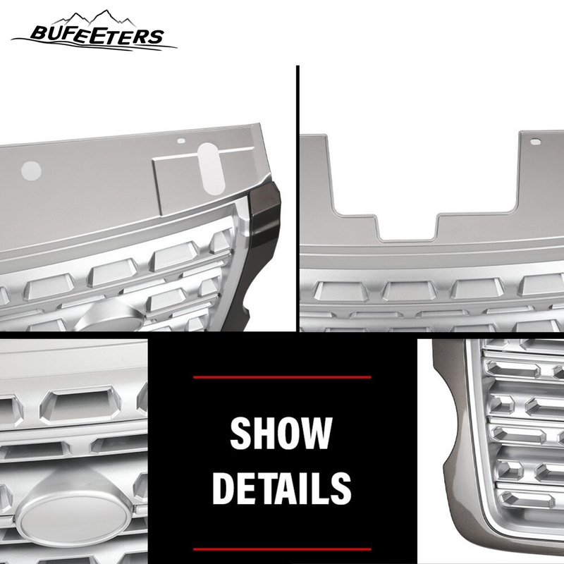 BUFEETERS Front Bumper Upper Chrome Grille Fit For 2013 2014 2015 2016 2017 Land Rover Range Rover,Mesh Style