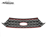 BUFEETERS Front Radiator Grille Overlay Cover Fit For 2020 2021 2022 2023 2024 Ford Explorer Base XLT,Mesh Style,Gloss Black
