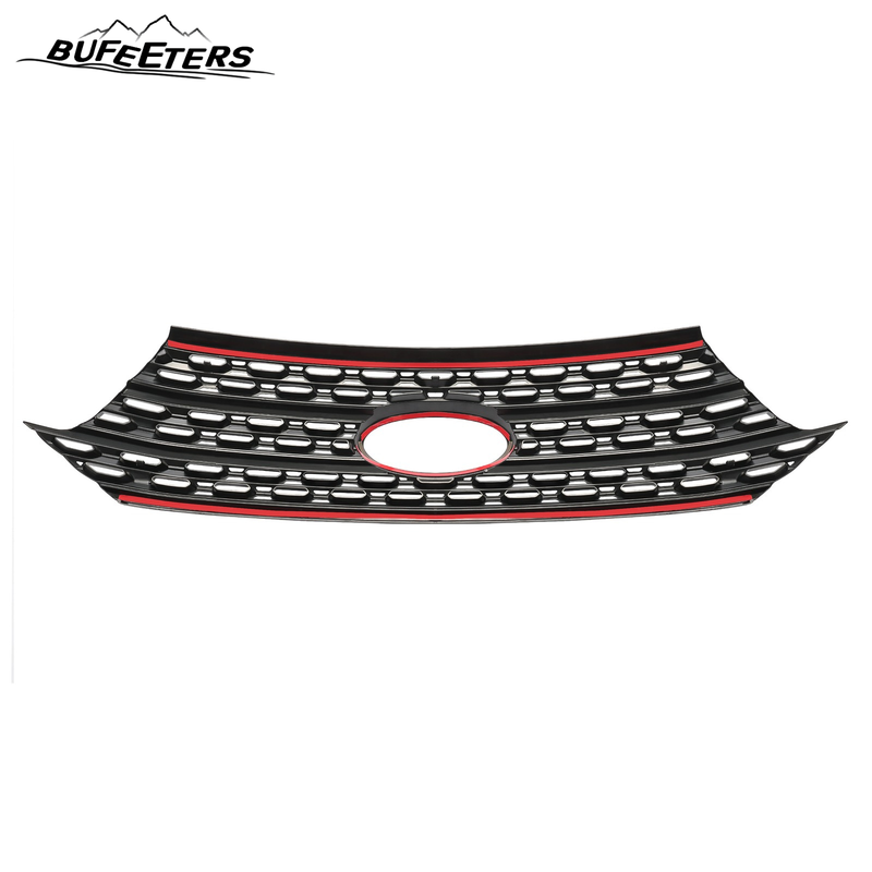 BUFEETERS Front Radiator Grille Overlay Cover Fit For 2020 2021 2022 2023 2024 Ford Explorer Base XLT,Mesh Style,Gloss Black