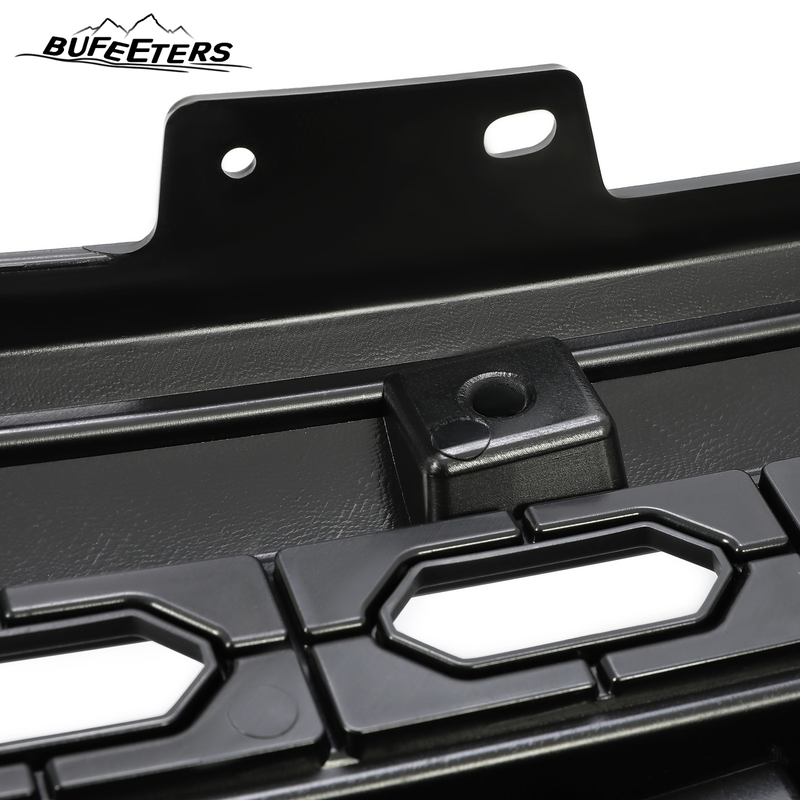 BUFEETERS Front Bumper Upper Grille Fit For 2020 2021 2022 2023 F-250 F-350 F-450 F-550 Lariat Super Duty,Mesh Style,Gloss Black