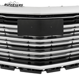 BUFEETERS   Front Bumper Upper Grille Fit For 2016 2017 2018 2019 2020 Cadillac XT5,Horizontal Billet  Style,Chrome&Black